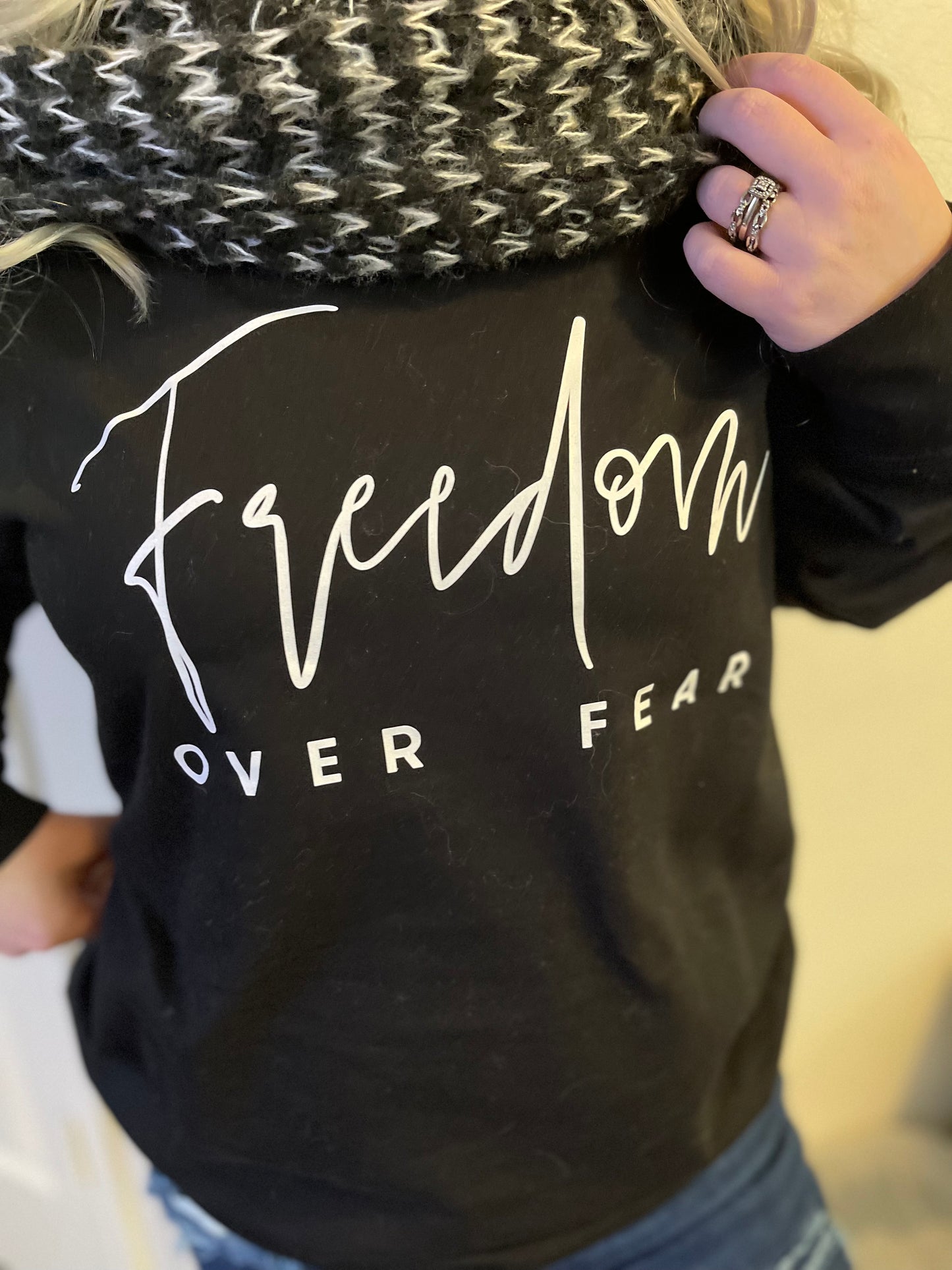 CREW NECK FREEDOM OVER FEAR